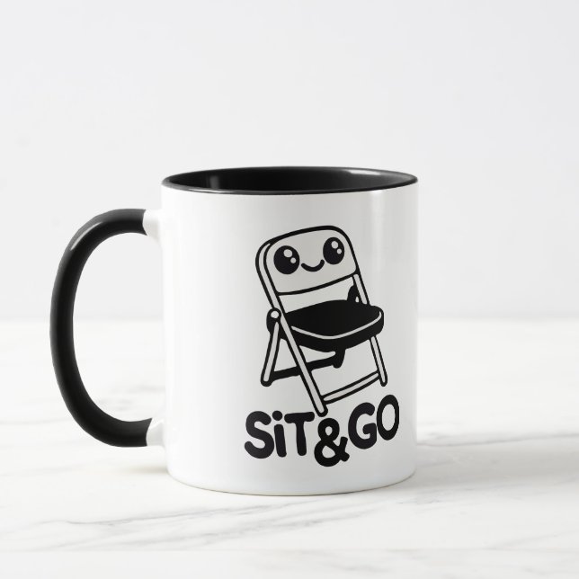 Lächelnd Klappstuhl Sit & Go Tasse (Links)