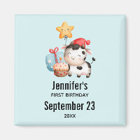 Lächelnd Kuh Niedlich Adorable Geburtstag Save the