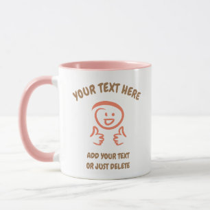 Lächelnd / lachend Emoji Gesicht stolpert nach obe Tasse
