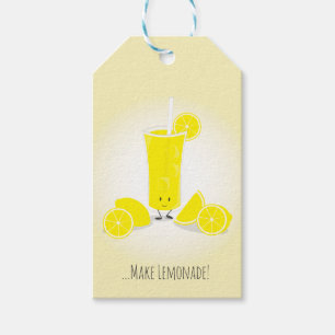 Lächelnd Lemonade Glass   Gift Tags Geschenkanhänger