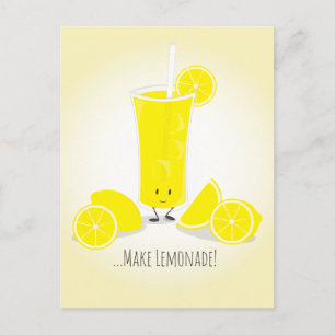 Lächelnd Lemonade Glass   Postkarte