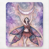 Lächelnd Moon Fairy Mousepad von Molly Harrison