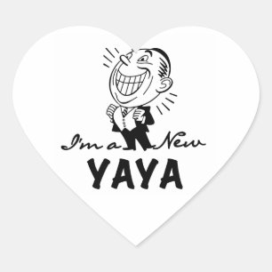 Lächelnd New Yaya Tshirts und Geschenke Herz-Aufkleber