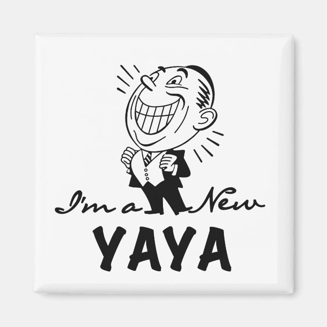 Lächelnd New Yaya Tshirts und Geschenke Magnet (Vorne)