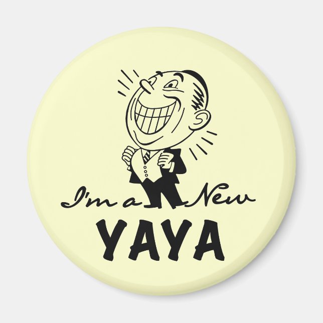Lächelnd New Yaya Tshirts und Geschenke Magnet (Vorne)