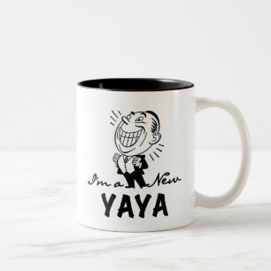 Lächelnd New Yaya Tshirts und Geschenke Zweifarbige Tasse