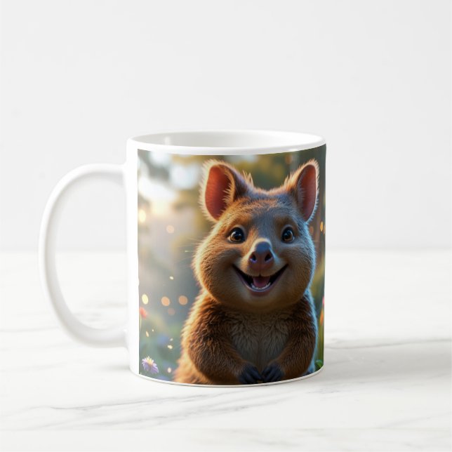 Lächelnd Quokka Tasse - Niedliches Geschenk (Links)
