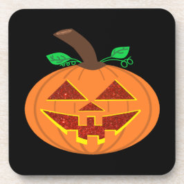 Lächelnd Red Mit Augen Happy Halloween Pumpkin Unt Getränkeuntersetzer