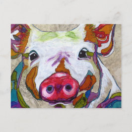 Lächelnd Schweine Postkarte