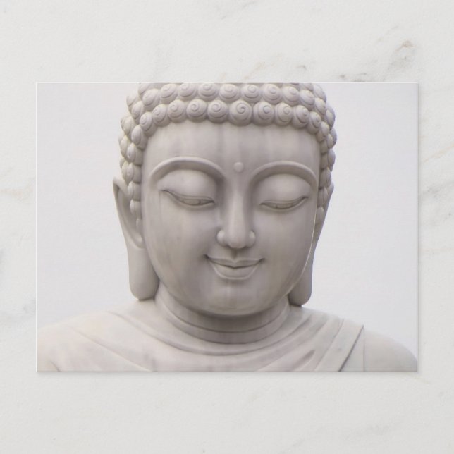 Lächelnd Serene Buddha Inspiration Liebe Frieden Postkarte (Vorderseite)