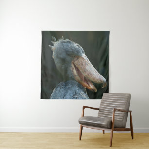 Lächelnd Shoebill Wandteppich