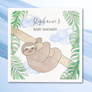 Lächelnd Sloth Boy Baby Shower Napkins Serviette