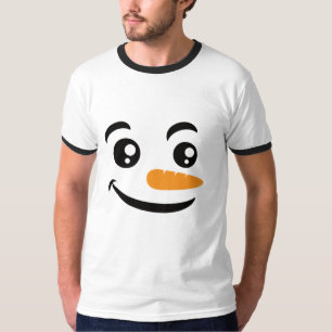 Lächelnd Snowman Face T-Shirt