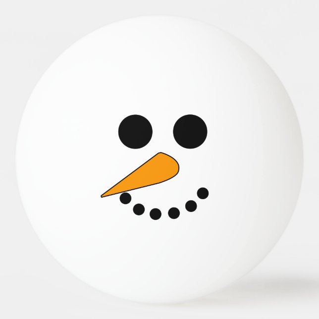 Lächelnd Snowman Face Tischtennisball (Vorderseite)