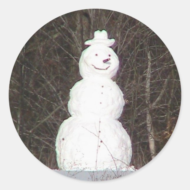 Lächelnd Snowman Sticker (Vorderseite)