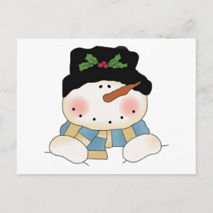 Lächelnd Snowman Tshirts und Geschenke Postkarte