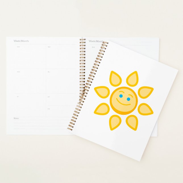 Lächelnd sonnenglücklicher Sonnenschein Planer (Von Creator hochgeladen)