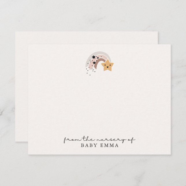 Lächelnd Stern "vom Kinderzimmer der" Karte (Vorne/Hinten)