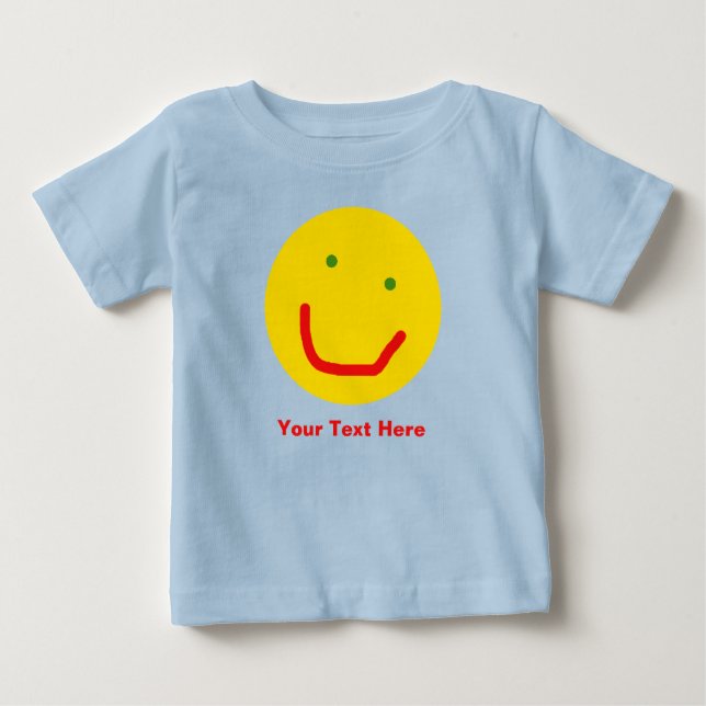 Lächelnd Sun glückliches Gesicht Baby T-shirt (Vorderseite)
