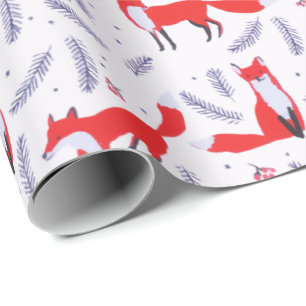 Lächelnd Waldgrün Red Fox Geschenkpapier