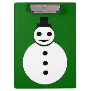 Lächelnd Weihnachten Snowman Clipboard Klemmbrett