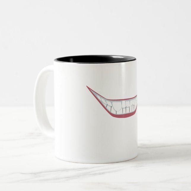Lächelnd Zweifarbige Tasse (Vorderseite Links)