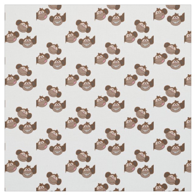 Lächelnde Affen Stoff (Muster)
