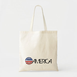 Lächelnde amerikanische Flagge Tragetasche