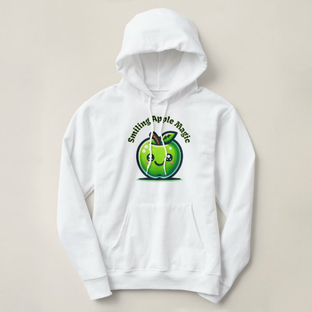 Lächelnde Apfelmagie Hoodie (Design vorne)