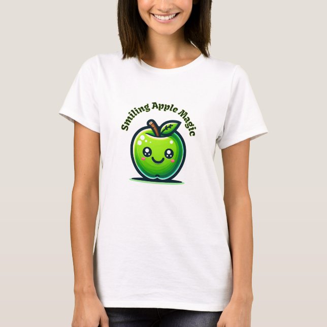 Lächelnde Apfelmagie T-Shirt (Vorderseite)
