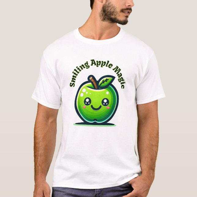 Lächelnde Apfelmagie T-Shirt (Vorderseite)