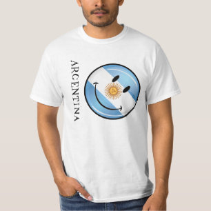 Lächelnde Argentinien-Flagge T-Shirt