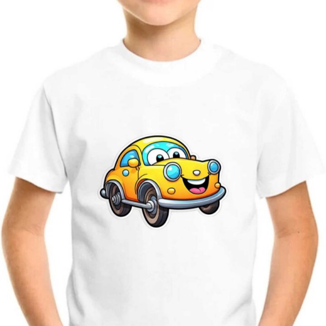 Lächelnde Autos drucken Moderne Niedliche Kinder Baby T-shirt (Von Creator hochgeladen)