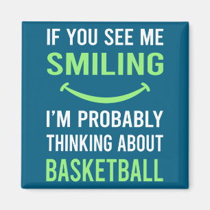 Lächelnde Basketball T-Shirt Magnet