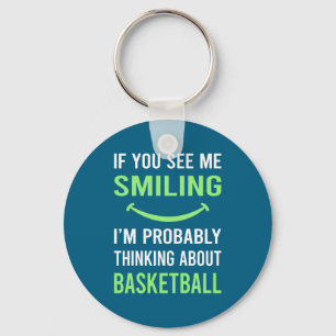 Lächelnde Basketball T-Shirt  Schlüsselanhänger