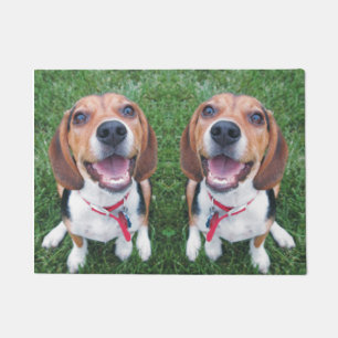 Lächelnde Beagle-Welpen-Tür-Matte Fußmatte