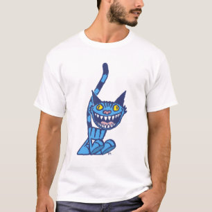 Lächelnde Blaue Kitty Cartoon T-Shirt