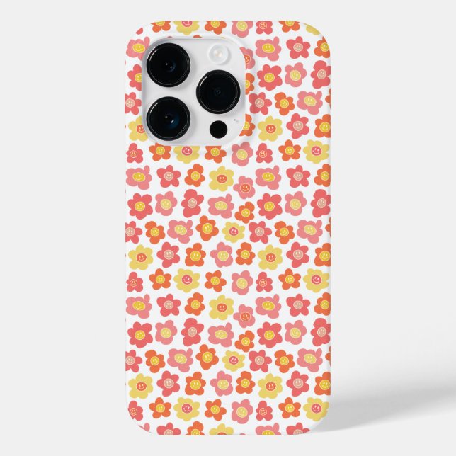 Lächelnde Blume iPhone Samsung Fall Case-Mate iPhone Hülle (Rückseite)