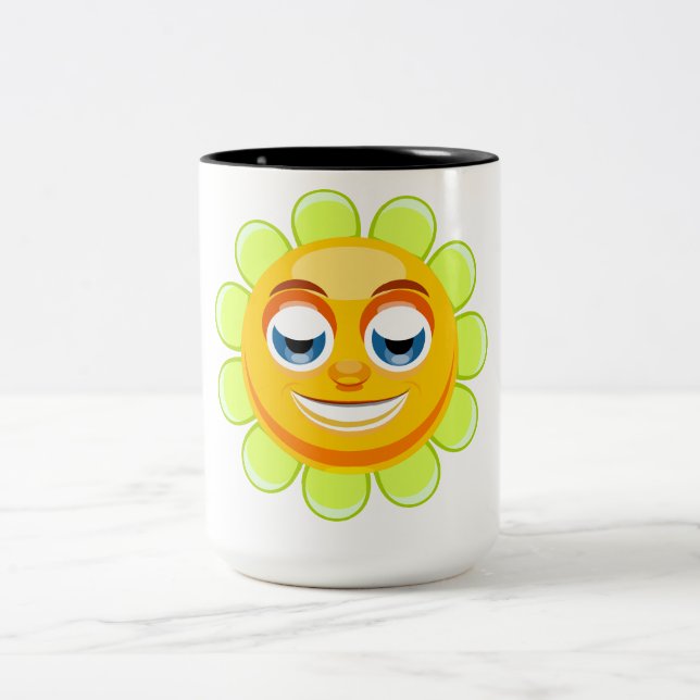 Lächelnde Blume Tasse (Mittel)