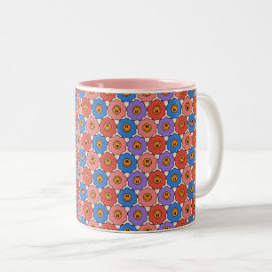 Lächelnde Blume Zweifarbige Tasse