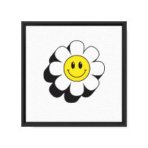 Lächelnde Blumen-Kinder-Wandkunst – Süße Kinderzim