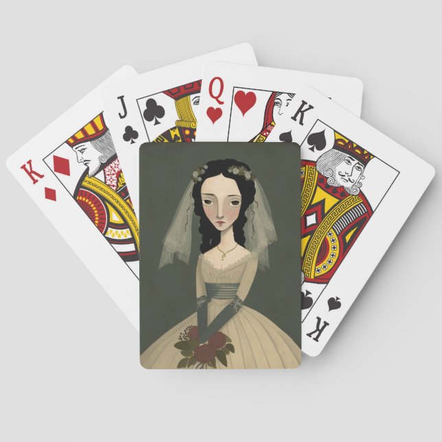 Lächelnde Bride Playing Cards Spielkarten (Rückseite)