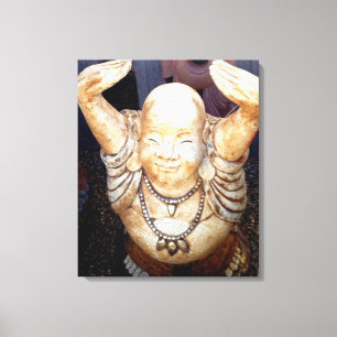 lächelnde Buddha eingewickelte Leinwand