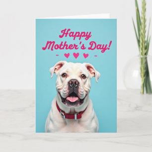 Lächelnde Bulldogge Muttertagskarte Karte