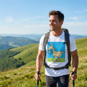Lächelnde Cartoon-Ziegen-Farm-Tiere T-Shirt