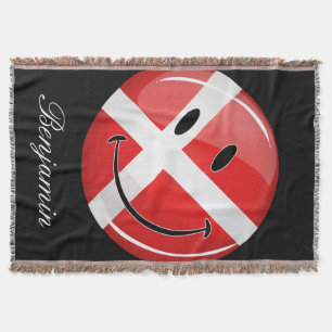 Lächelnde dänische Flagge Decke