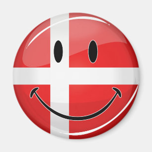 Lächelnde dänische Flagge Magnet