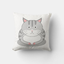 Lächelnde dicke Katze Standard mit Muster auf dem