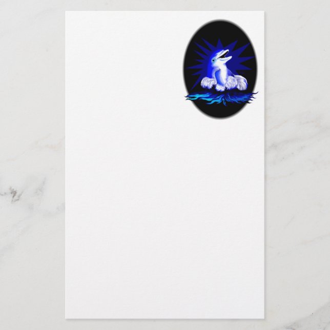 Lächelnde Dolphin Briefpapier (Vorderseite)