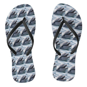 Lächelnde Dolphin Flip Flops